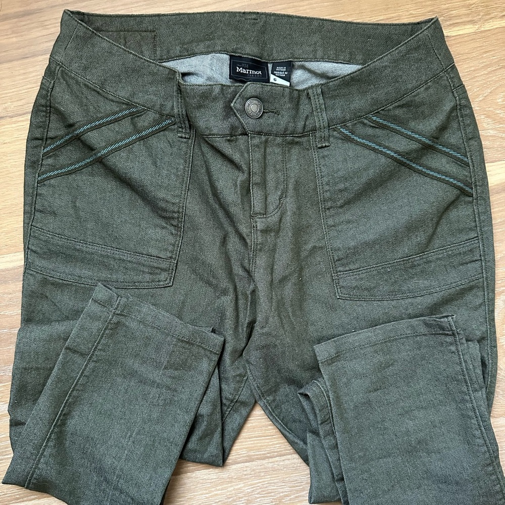 Marmot Green Skinny Jeans Size 6
